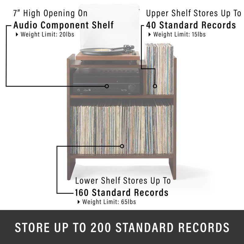 Crosley Electronics Portland Turntable Audio Rack & Reviews Wayfair